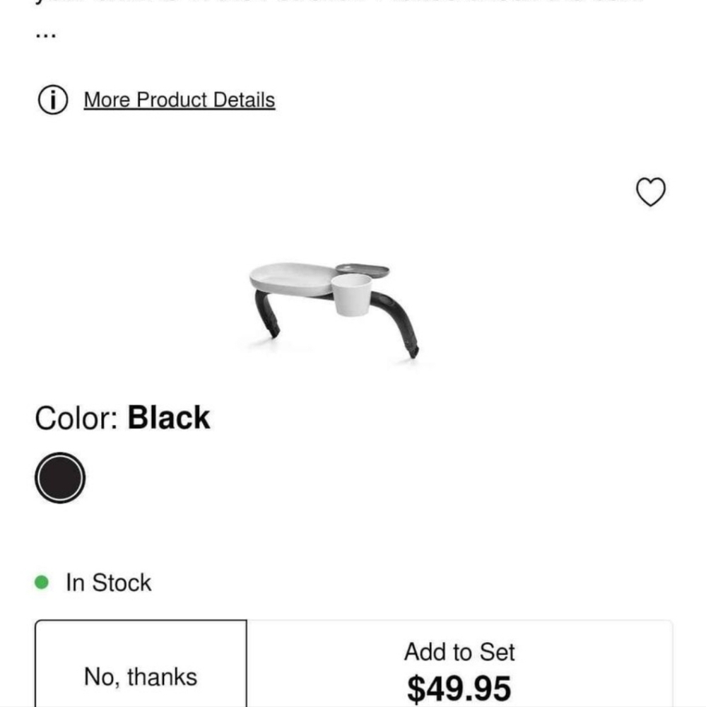 Cybex snack tray NIB